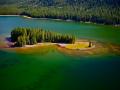 CARIBBEAN COLORED WATER IN THE HIGH MOUNTAIN LAKES OF MONTANA