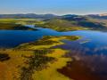 HEBGEN LAKE - AERIAL - WEST YELLOWSTONE MONTANA AREA