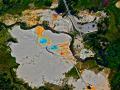 BLACK SAND GEYSER BASIN - YELLOWSTONE PARK - AERIAL