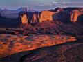 AERIAL-MONUMENT VALLEY - EARLY MORNNG