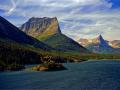 St.MARYS LAKE--GLACIER NATIONAL PARK--NOTICE THE CHEMTRAILED SKY!!