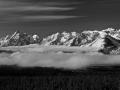 GRAND TETONS ABOVE THE CLOUDS,  THE CONTRAST IS WONDERFUL!