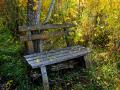 THANK GOD, ON ALL JOURNEYS, THERE ARE PLACES TO REST-THIS BENCH HAS WEATHERED A LOT OF STORMS AND IS POSITIONED ON A NATURE TRAIL THAT PROVIDES FOR A BRIEF MOMENT OF SERENITY