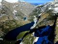 BEARTOOTHS, MT - UPPER RUBY LAKE-STEEP CANYON WALLS, DEEP WATER AND RUGGED TERRAIN