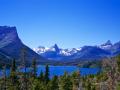 GLACIER PARK - PANORAMA SHOT OF ST.MARYS LAKE - LOOKING WEST