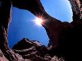 ARCHES NATIONAL PARK-SHOOTING UP TOWARDS THE SKY WITH EXTREME WIDE ANGLE LENS-"REACHING TOWARDS THE SKY"