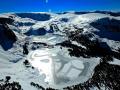 THE HIGH COUNTRY LAKES WHEN THEY FREEZE OVER HAVE AMAZING ABSTRACT PATTERNS IN THE ICE-AERIAL-THIS WAS A "REALLY COOL" AS IN LITERALLY FREEZING OPEN DOOR FLIGHT