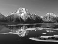 THE TETONS REFLECTING IN JACKSON LAKE - ANSEL ADAMS WOULD AVE LOVED THIS DAY AND IT'S ENSUING CONTRAST