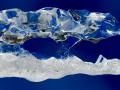 FROZEN ICE AND ITS ABSTRACT PATTERNS CAN TAKE ON BEAUTIFUL CONDITION  OF FORM AND FLOW-MACRO SHOT