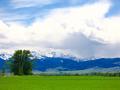 SPANISH PEAKS LOOKING SOUTH OF BOZEMAN -- STRANGE DAYS, STORMS, SUNSHINE AND MASSIVE WINDS - JUST A TYPICAL  SPRING DAY?