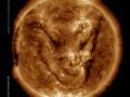 LOOK AT THE EVIL FACE OF SATAN IN THE SUN-'WOE UNTO THE INHABITANTS OF EARTH WHO KNOW NOT THE LIVING GOD'!