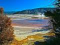 'MAMMOTH HOT SPRINGS' - YELLOWSTONE NATIONAL PARK - MINERAL TERRACES