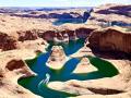 LABYRINTH LIKE CANYONS IN "LAKE POWELL" - OH THE HISTORY OF THIS AREA THAT'S BEEN COVERED UP AND FLOODED