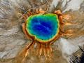 SQ: HAVING PHOTOGRAPHED 'GRAND PRISMATIC SPRINGS'  IN 'YELLOWSTONE',  NUMEROUS TIMES,IT ENABLES ME TO COMPARE , CHANGES IN THE FLOW PATTERNS OF THIS GEOLOGIC WONDER OF THE WORLD IN ACUTE DETAIL!