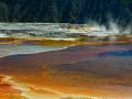 UPPER GEYSER TERRACE -YELLOWSTONE PARK:THE COLORS AND FORMATIONS CHANGE MONTHLY- ONCE THE PHOTOS ARE TAKEN THERE WILL NEVER BE TWO OF THE SAME IMAGES AGAIN-AFTER 40 YEARS OF PHOTOGRAPHING YELLOWSTONE I'VE OBSERVED HUGE TRANSFORMATIONS