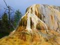"ORANGE MOUND" UPPER GEYSER TERRACE DRIVE, MAMMOTH HOT SPRINGS - PLANETARY SCIENTISTS, ASTRO BIOLOGISTS AND SCIENTISTS WORLDWIDE STUDY YELLOWSTONE'S BACTERIA