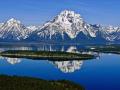 MT MORAN, WITH JACKSON LAKE IN THE FOREGROUND, IS THE LARGEST MOUNTAIN IN THE GRAND TETON RANGE!