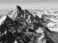 "WEST SIDE OF THE GRAND TETONS LOOKING EAST," - AERIAL SOMETIMES BLACK & WHITE CAN BE THE BEST TREATMENT FOR MOUNTAINS-COPYRIGHT STEVE QUAYLE