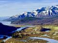 SOUTHERN BORDER AREA OF "YELLOWSTONE" AS IT MERGES WITH JACKSON LAKE, IN "GRAND TETON NATIONAL PARK"!  -  COPYRIGHT STEVE QUAYLE