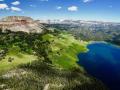 "BEAR TOOTH LAKE" IN THE BEARTOOTH WILDERNESS AREA  -AERIAL - LOOKING EAST-MONTANA