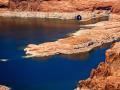 LAKE POWELL" ,LOOK AT THE WATER ,HIGH WATERMARK- LOW WATER LEVEL IS BECOMING QUITE DANGEROUS ,WATER WISE IN THE 4 CORNERS AREA OF THE U.S.